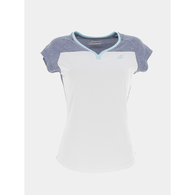T-shirt de tennis play blanc bleu femme - Babolat