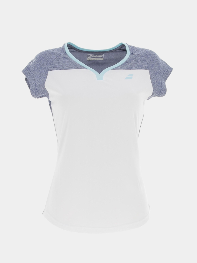 T-shirt de tennis play blanc bleu femme - Babolat