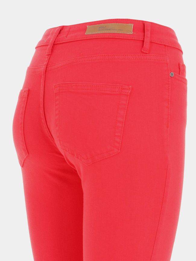 Jean skinny blush cropped rouge femme - Only
