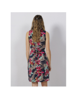 Robe fleurie rhiba bleu marine femme - Morgan