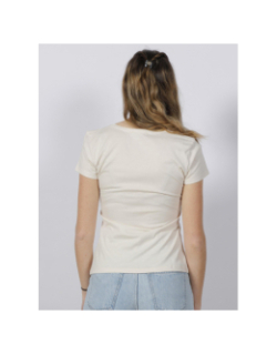 T-shirt love blanc ivoire femme - Morgan