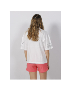 T-shirt ample block blanc femme - Puma