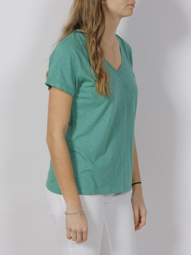 T-shirt studios logo brodé vert femme - Superdry