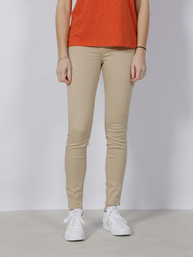Jean skinny double up one size beige femme - Tiffosi