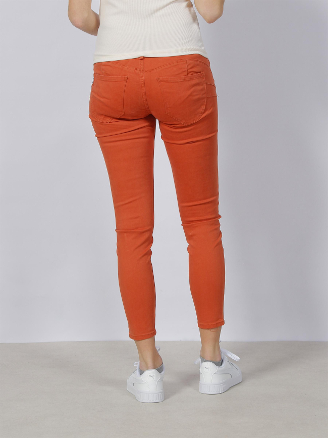 Jean skinny double up orange femme - Tiffosi