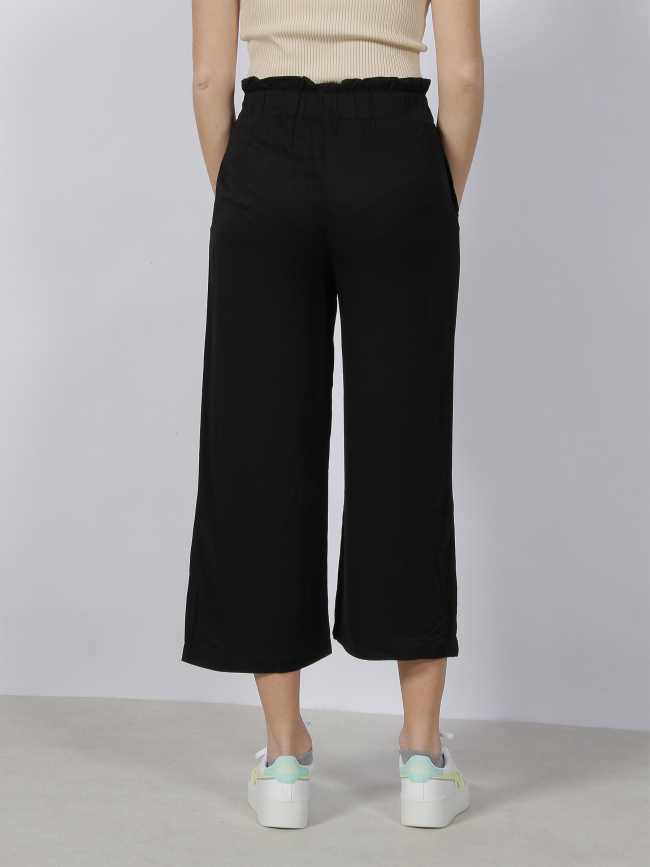 Pantalon fluide large crop caly noir femme - Only