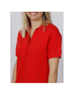 Robe polo droite relaxed rouge femme - Tommy Hilfiger