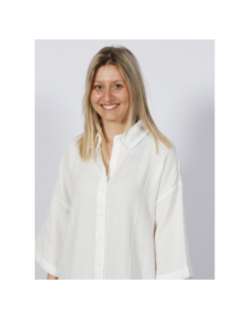 Robe chemise natali oversize blanc femme - Vero Moda