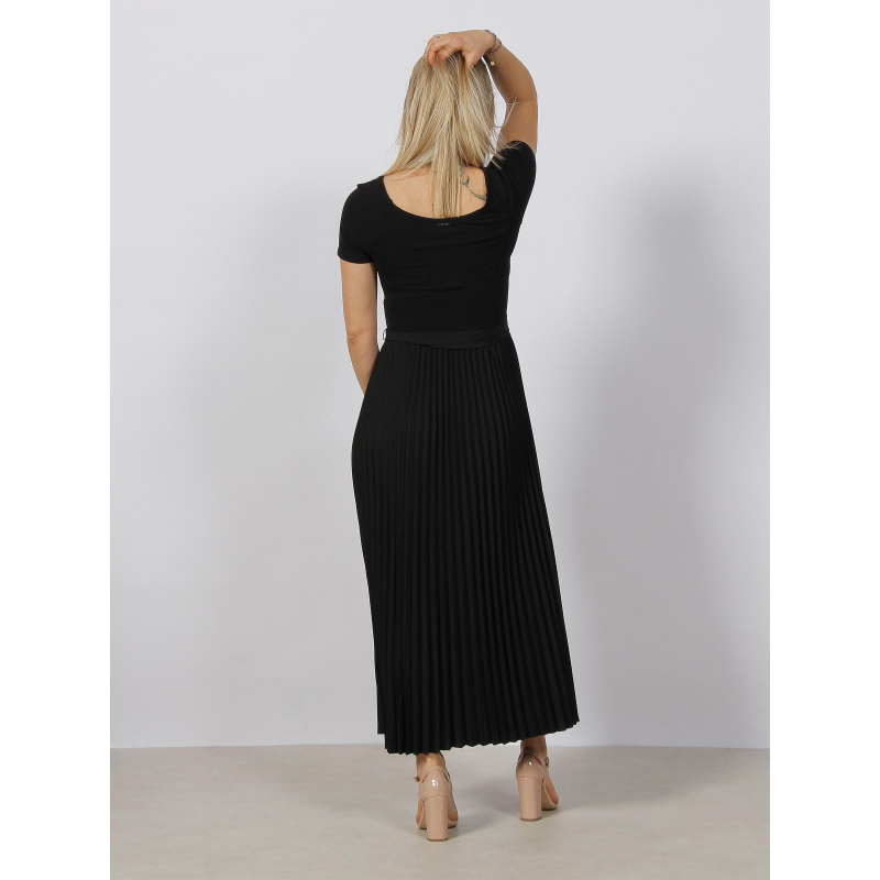 Robe midi plissée erynn noir femme Guess wimod