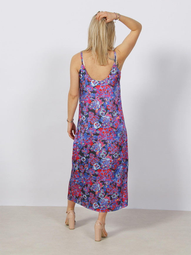 Robe midi à fleurs satin mayra multicolore femme - Only