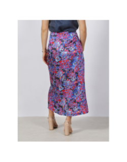 Jupe midi à fleurs satin mayra multicolore femme - Only