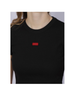 T-shirt crop deluisa noir femme - Hugo
