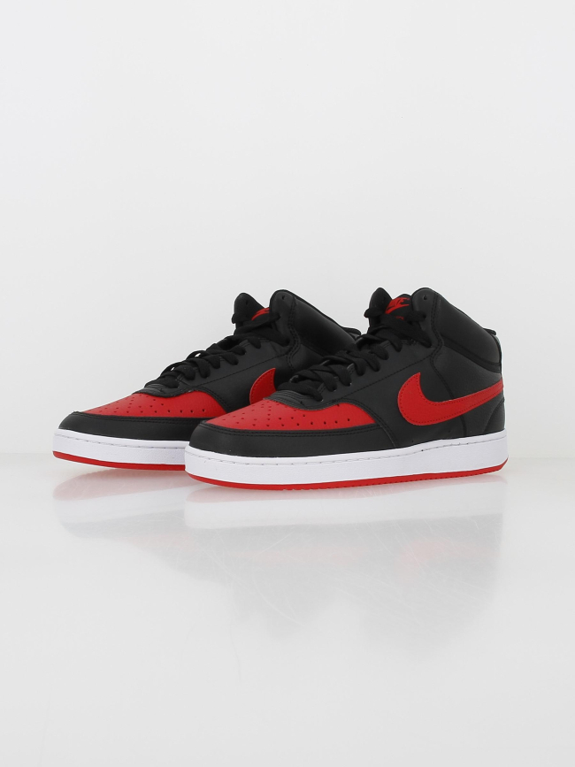 Baskets montantes court vision noir rouge - Nike