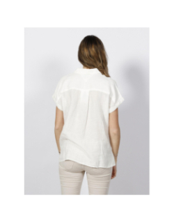 Chemise manches courtes lin blanc femme - Tommy Hilfiger