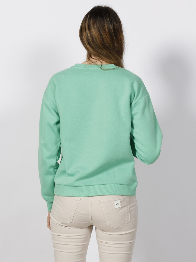 Sweat amour crème roma vert femme - Vero Moda