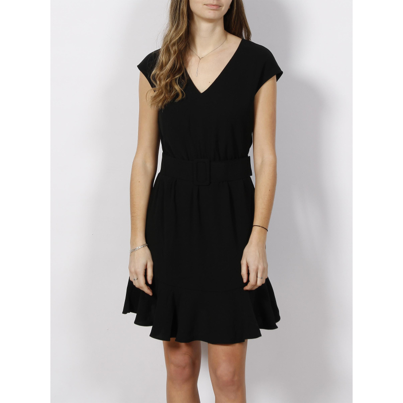 Robe évasée ceinture noir femme - Armani Exchange