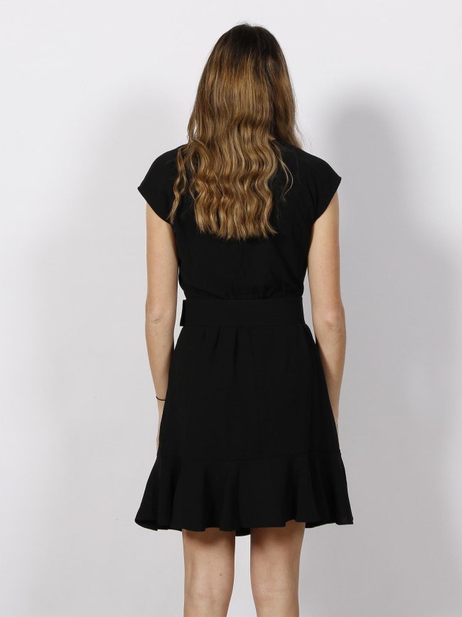 Robe évasée ceinture noir femme - Armani Exchange