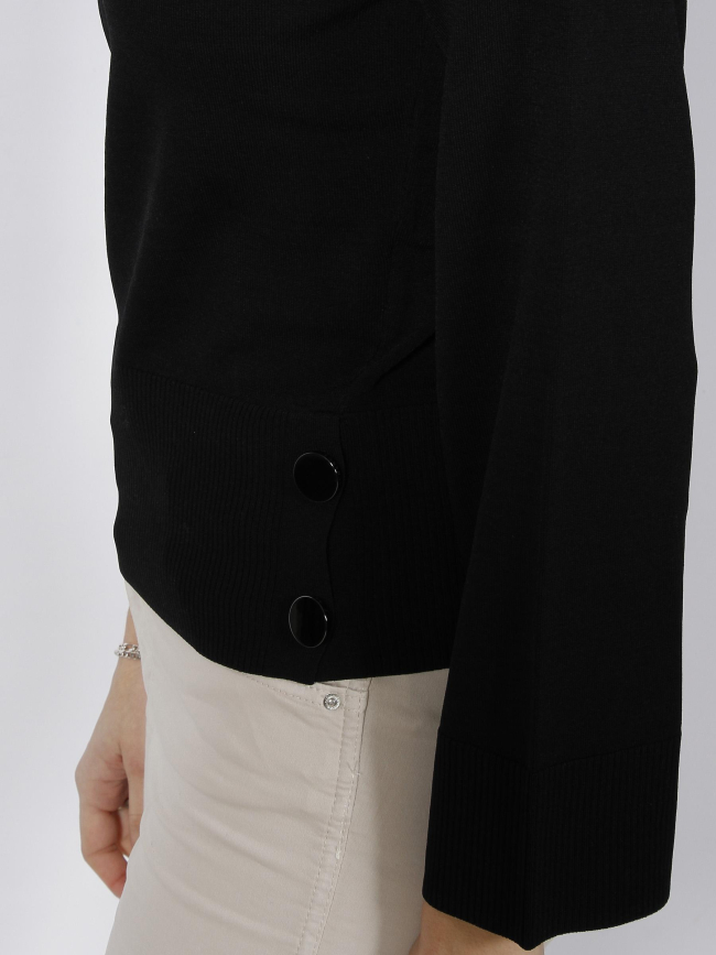 Pull fin bouton noir femme - Armani Exchange