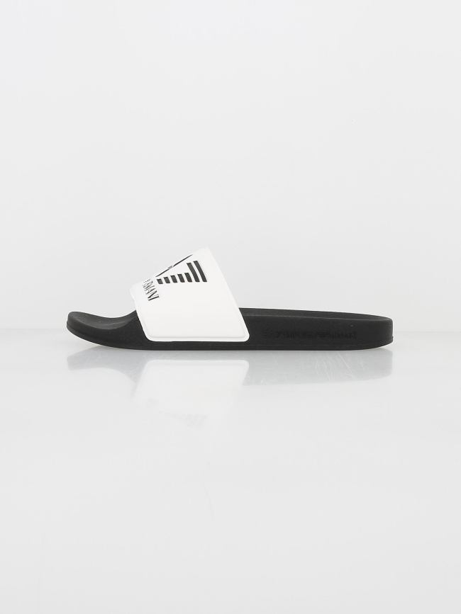 Claquettes beachwear noir blanc homme - Emporio Armani