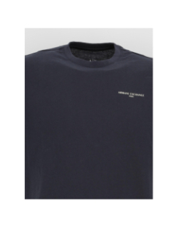 T-shirt uni logo bleu marine homme - Armani Exchange