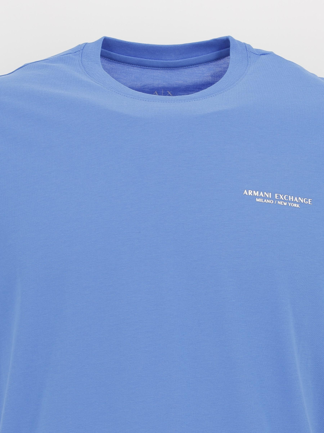 T-shirt uni palace bleu homme - Armani Exchange