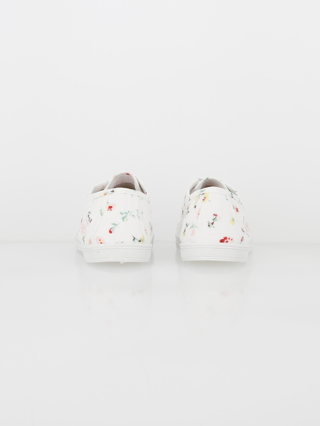 Chaussures en toile fleurs tila blanc femme - Le Temps Des Cerises
