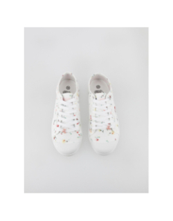 Chaussures en toile fleurs tila blanc femme - Le Temps Des Cerises