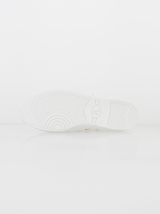 Chaussures en toile fleurs tila blanc femme - Le Temps Des Cerises