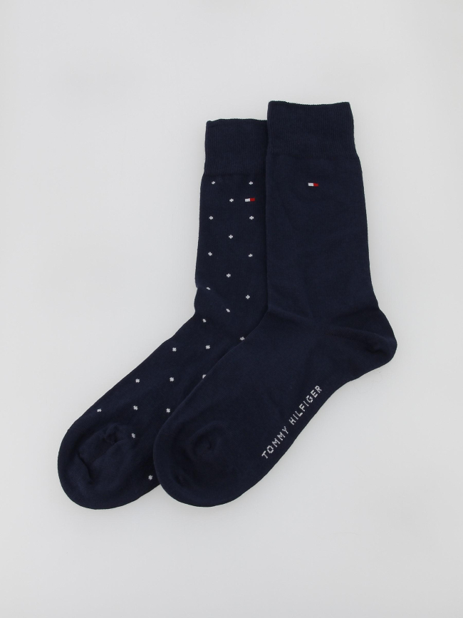 2 paires de chaussettes hautes bleu marine homme - Tommy Hilfiger