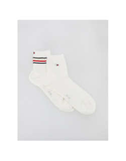 Pack 2 paires de chaussettes stripe blanc femme - Tommy Hilfiger