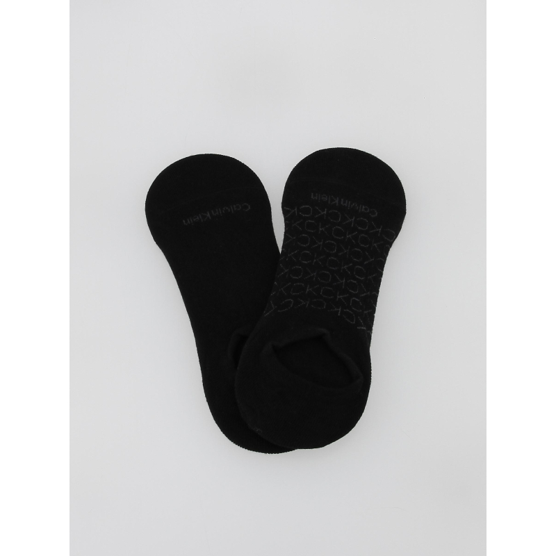 Pack 2 paires de chaussettes invisibles noir homme - Calvin Klein