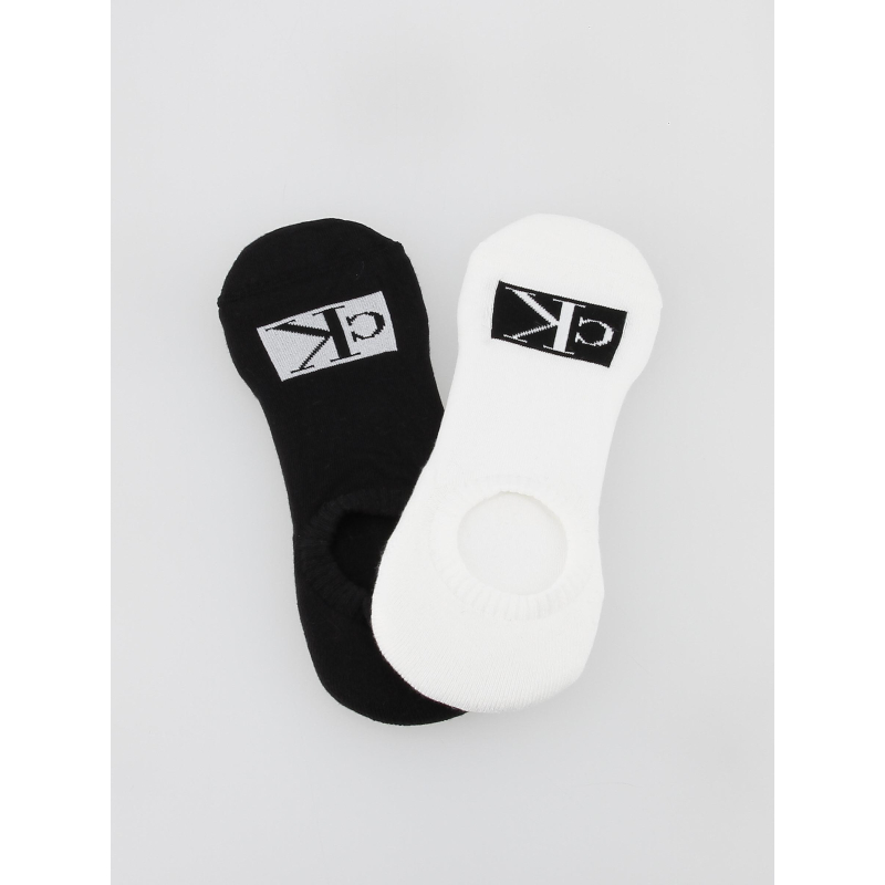 Pack 2 paires de chaussettes invisibles noir blanc homme - Calvin Klein