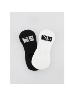 Pack 2 paires de chaussettes invisibles noir blanc homme - Calvin Klein