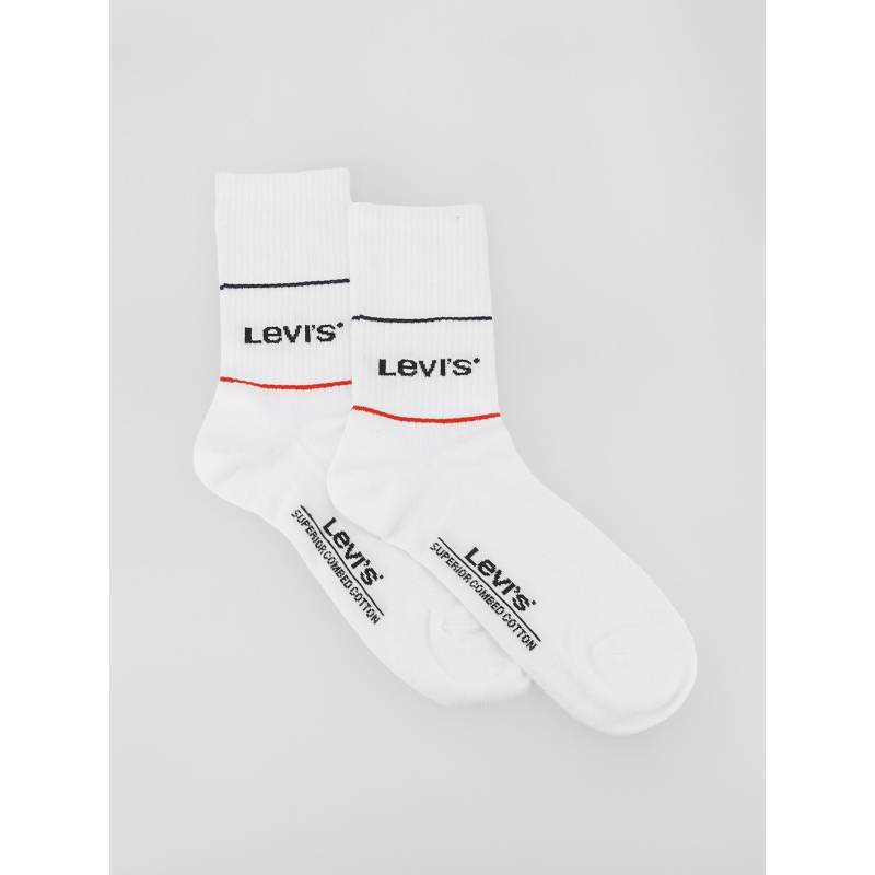 Pack 2 paires de chaussettes sport blanc - Levi's