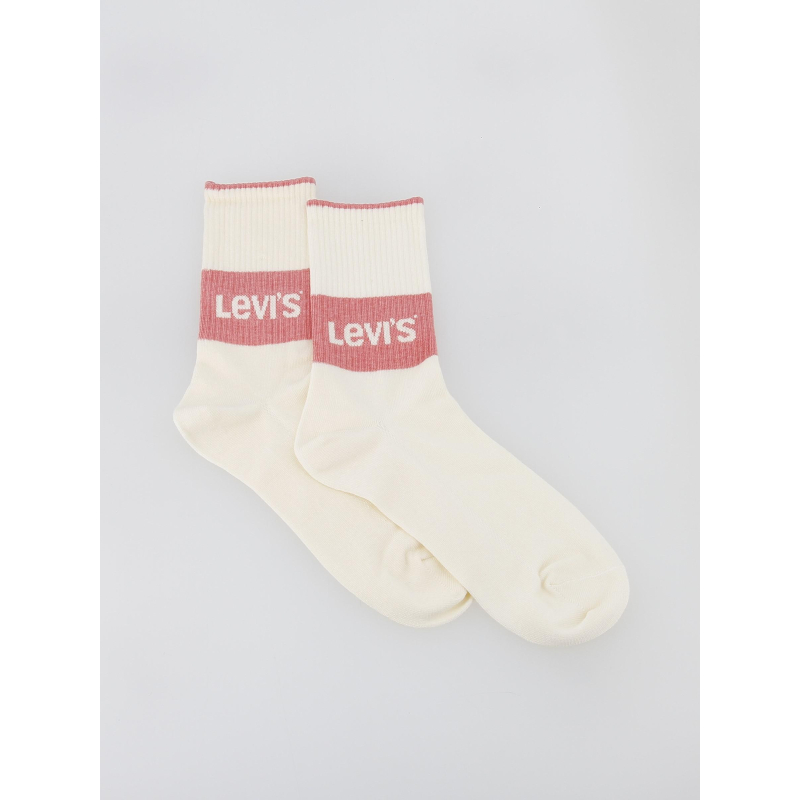 Pack 2 paires de chaussettes blanc rose - Lev'is