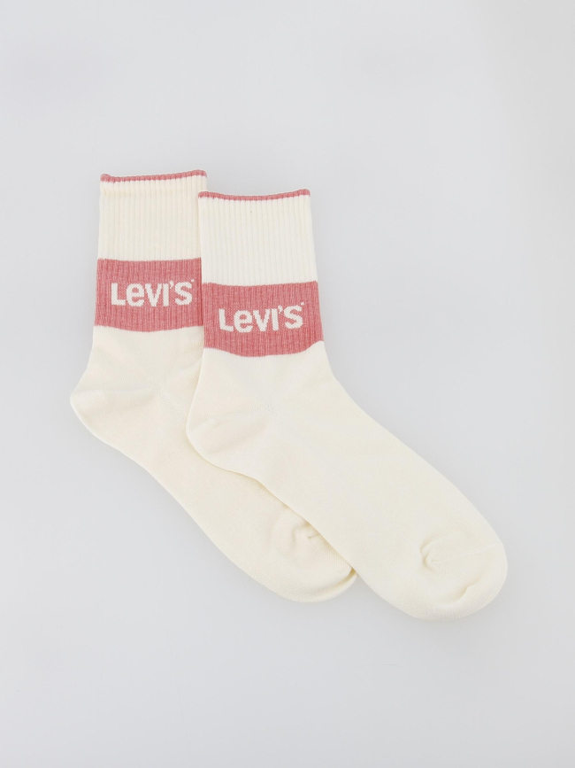 Pack 2 paires de chaussettes blanc rose - Lev'is