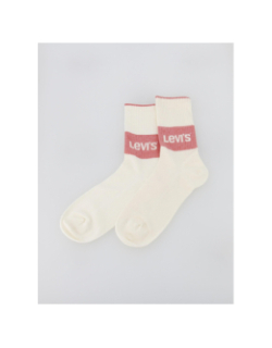 Pack 2 paires de chaussettes blanc rose - Lev'is