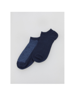 Pack 2 paires de chaussettes basses mouline bleu - Levi's