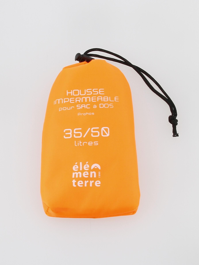 Housse imperméable pour sac à dos 35-50L orange - Elementerre