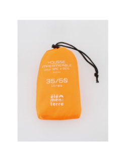 Housse imperméable pour sac à dos 35-50L orange - Elementerre