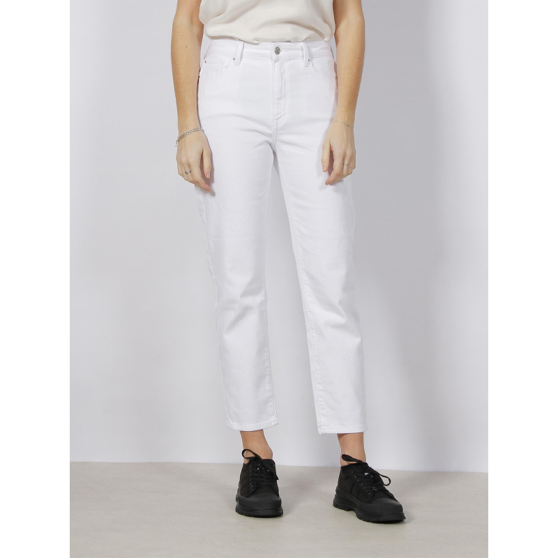 Jean mom emily stretch blanc femme - Only