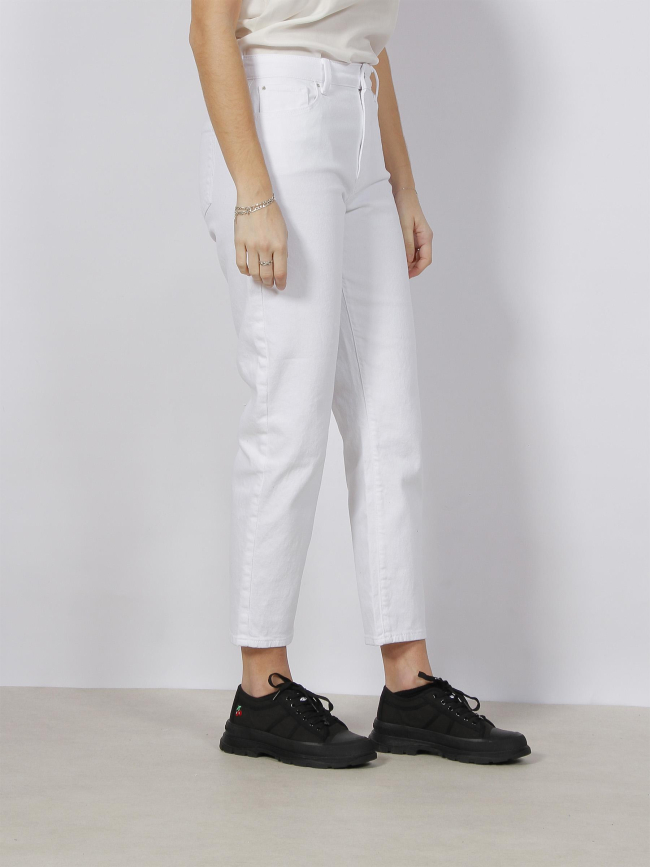 Jean mom emily stretch blanc femme - Only