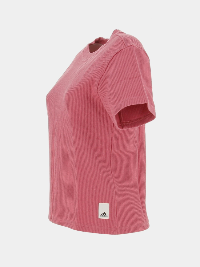 T-shirt cotêlé rose fille -  Adidas