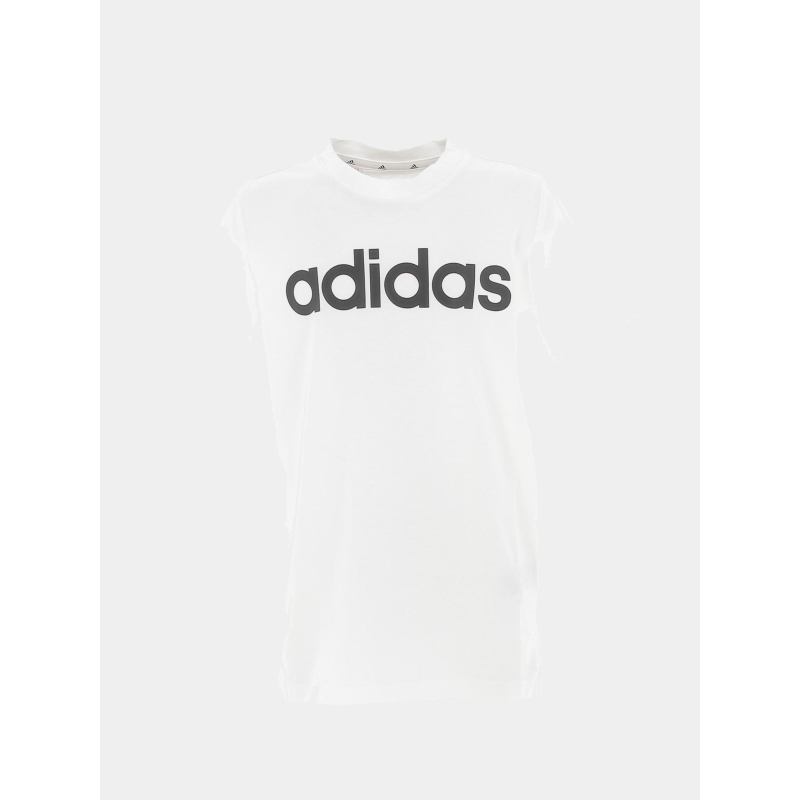 T-shirt linear logo blanc enfant - Adidas