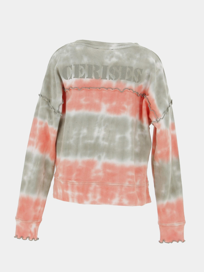 Sweat tye and dye fulagi orange kaki fille - Le Temps Des Cerises