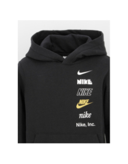 Sweat à capuche sportswear multi-logo noir enfant - Nike