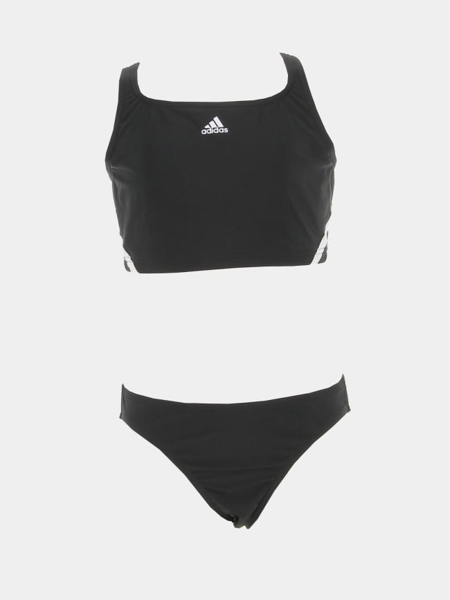 Maillot de bain natation 2 pièces 3s noir fille - Adidas