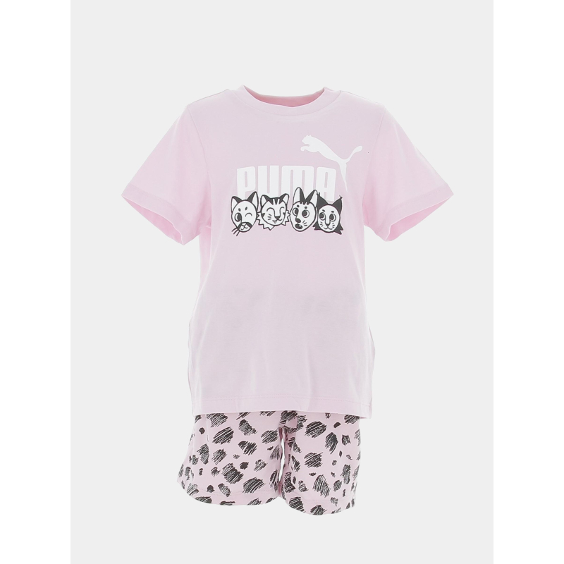 Ensemble short t-shirt animal essential rose enfant - Puma