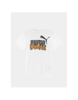 Ensemble short t-shirt animal blanc marron enfant - Puma