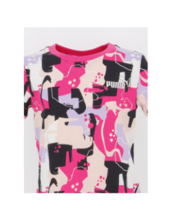 T-shirt essential imprimés aop art rose fille - Puma